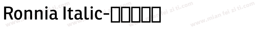 Ronnia Italic字体转换